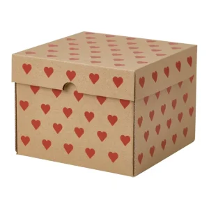 Geschenkbox Herz Braun