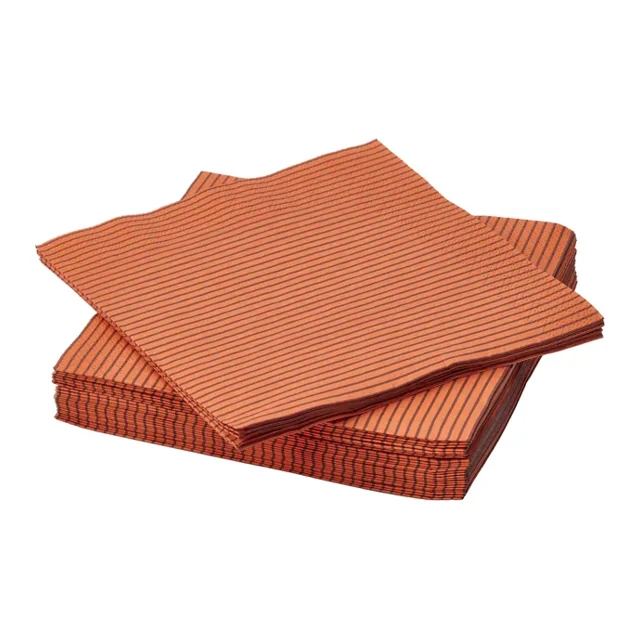 Herbstservietten Orange gestreift