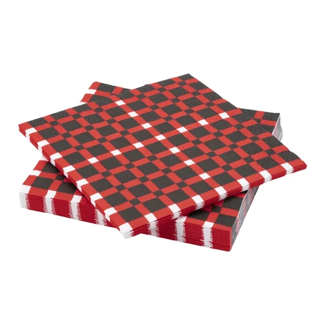 Weihnachtsservietten Karos Bunt