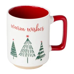 Weihnachtstasse Warm Wishes Rot – 1 Stück